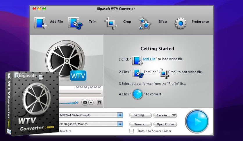 Bigasoft WTV Converter v5.7.0.8427中文绿色版 – WTV格式视频转换器