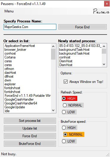 ForceEnd v1.1.4中文汉化版 – 解锁进程管理，助您顺畅掌控系统进程，提升效率与性能