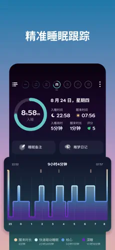 睡波 v2.6.0解锁内购版 – 革命性智能闹钟与无接触睡眠追踪器